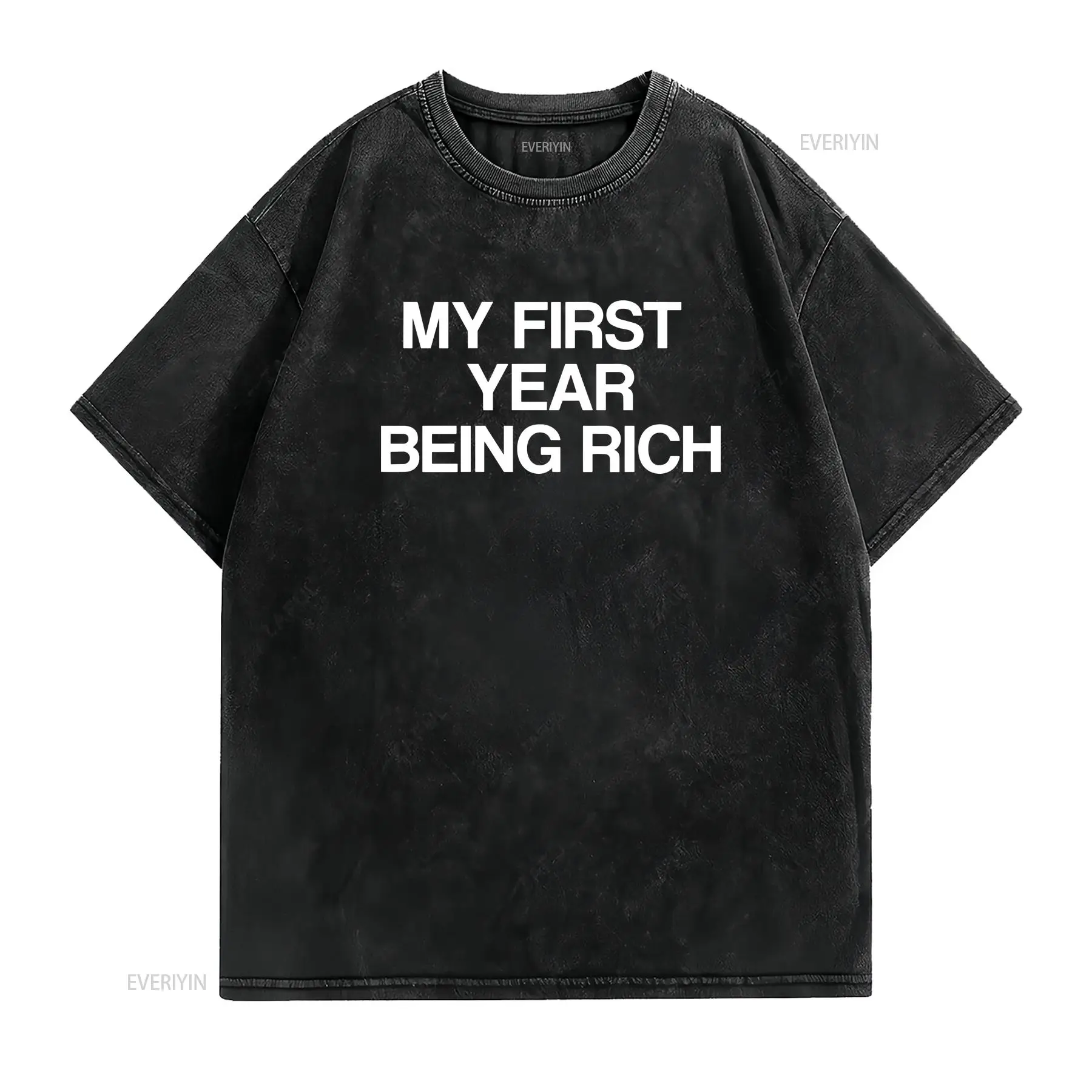 Eerste jaar rijk zijn T-shirt  - Luxury Lifestyle Rich recensie en prijs