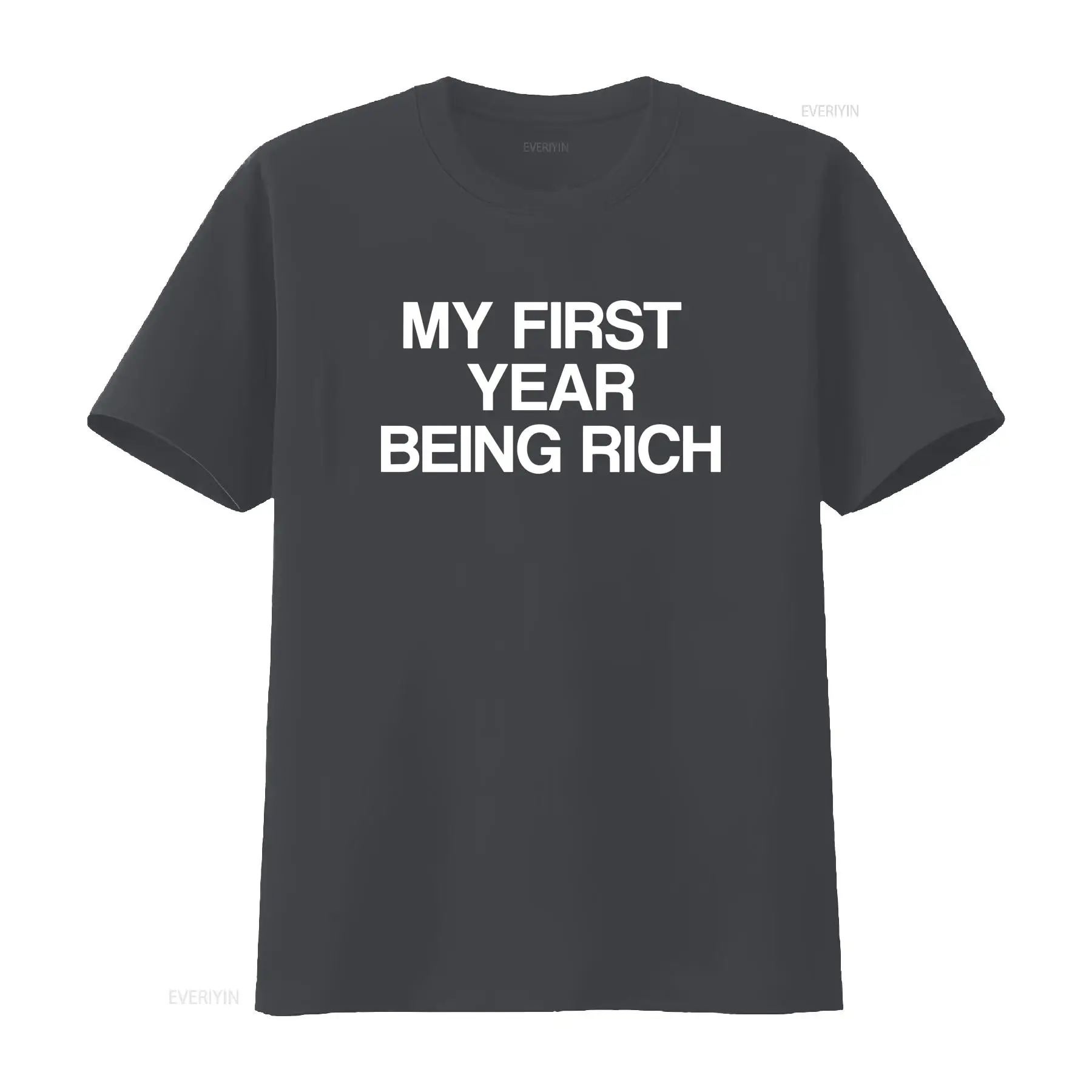 Eerste jaar rijk zijn T-shirt  - Luxury Lifestyle Rich recensie en prijs