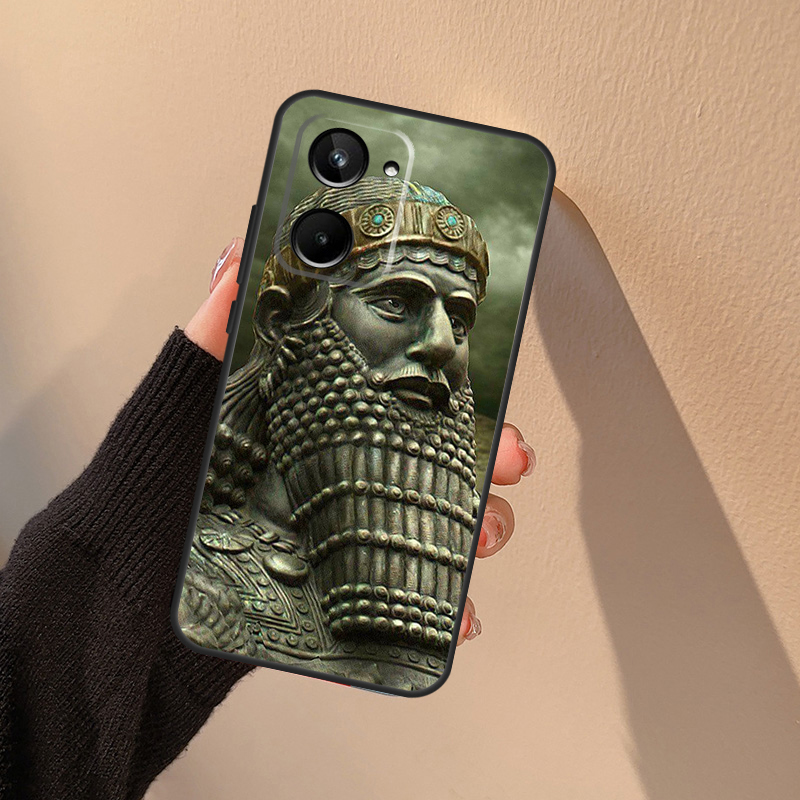 Assyrische beeldhouwwerk Lamas - Realme C67 recensie en prijs